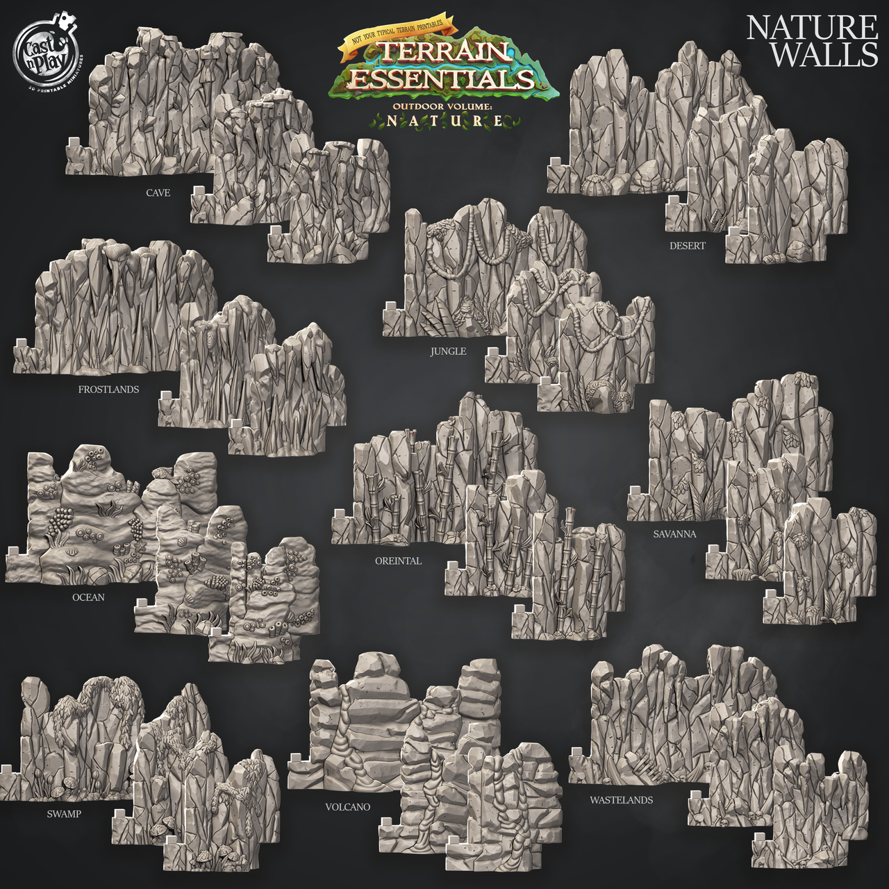 Nature Terrain - Modular Walls