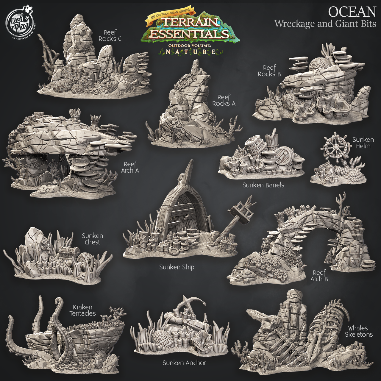 Ocean Terrain - Wreckage and Giant Bits