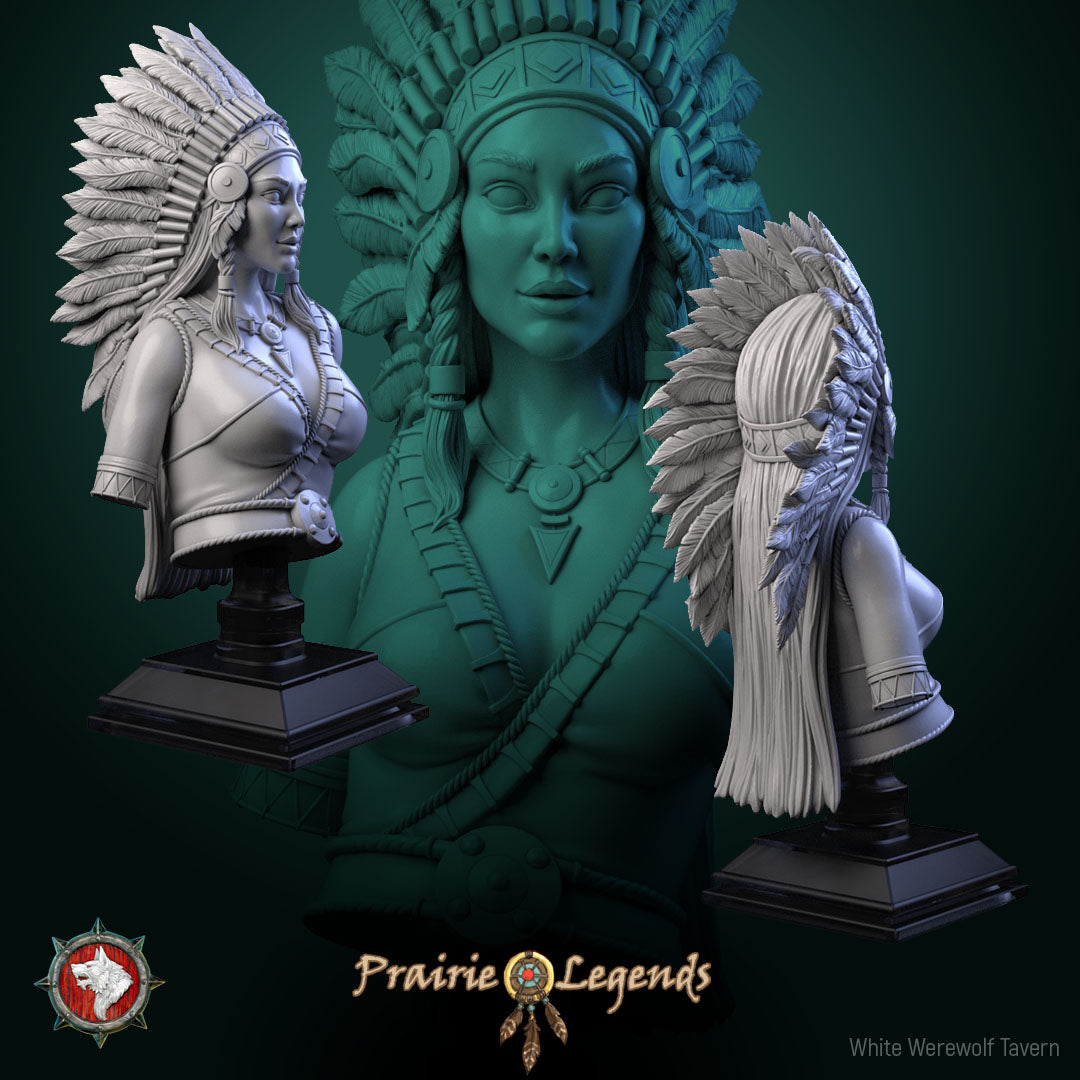 Native People Huntress Bust