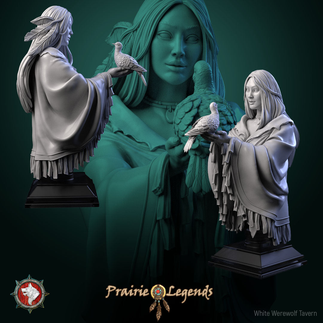 Native People Villager Bust