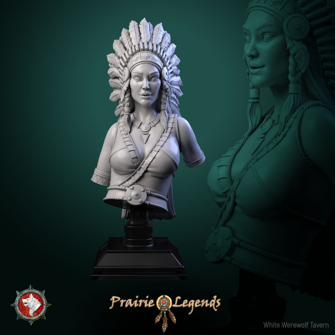Native People Huntress Bust