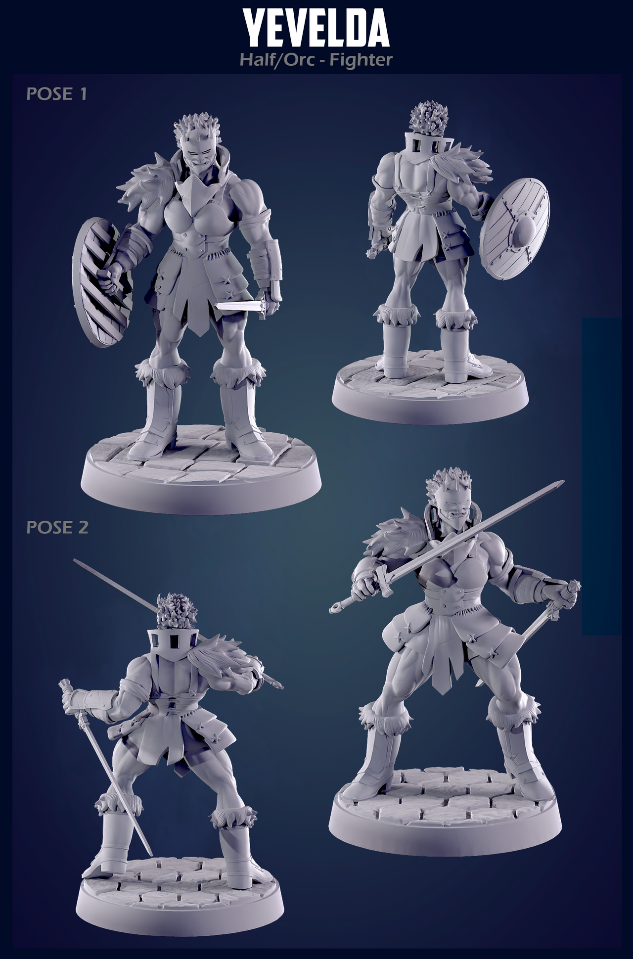 Yevelda the Half Orc Fighter