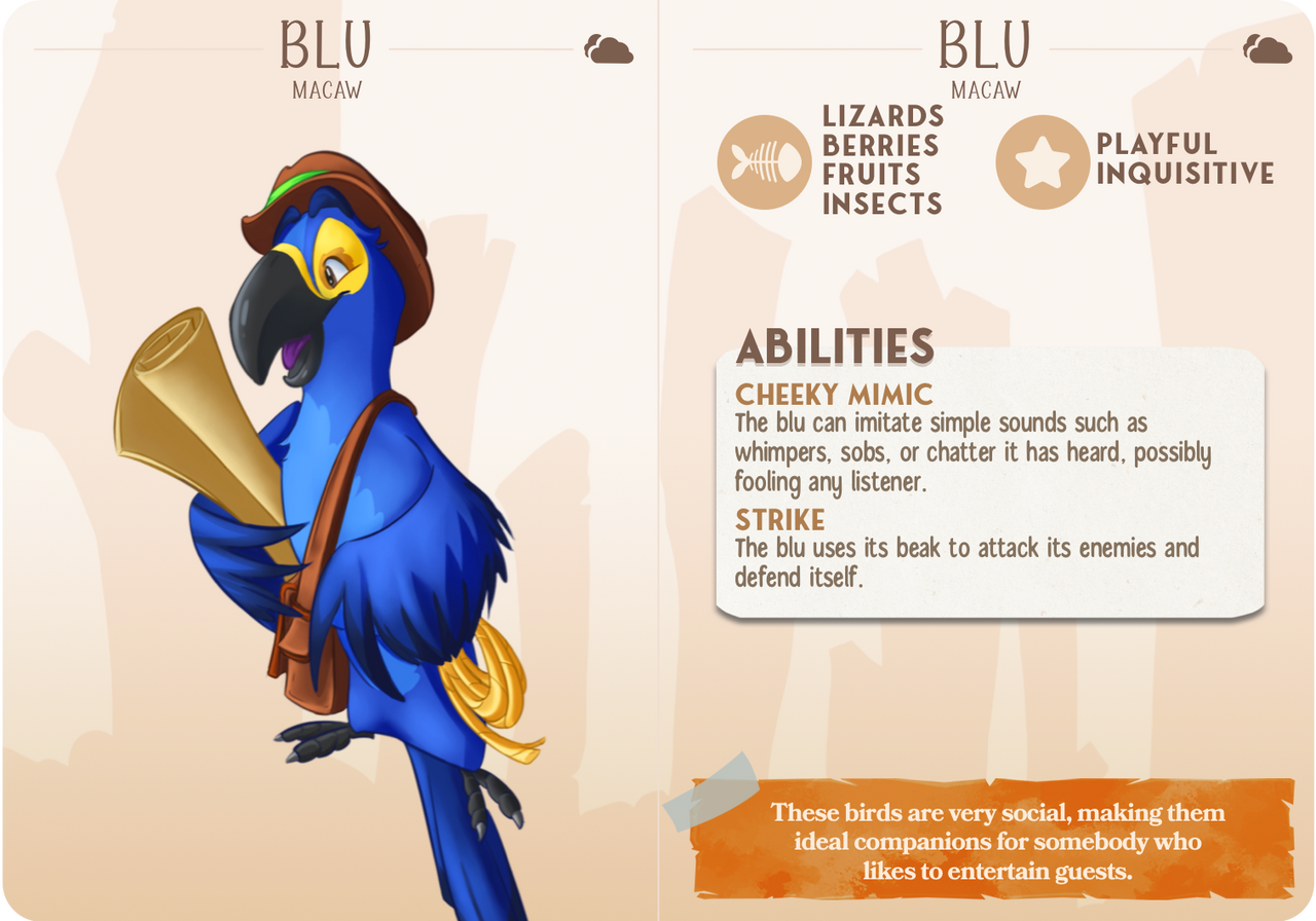 Blu the Macaw Parrot