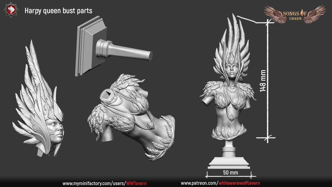 Harpy Queen Bust