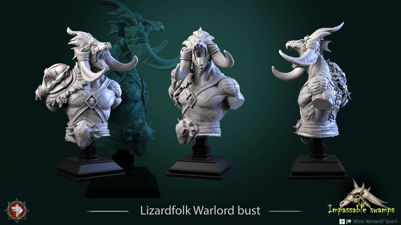 Lizardfolk Warlord Bust