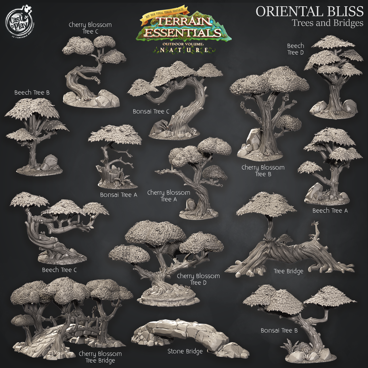 Oriental Terrain - Trees and Bridges