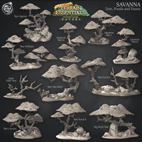 Thumbnail for Savanna Terrain - Trees, Ponds, and Fauna Set