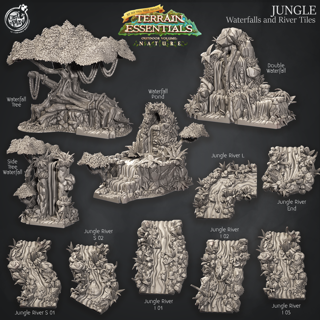 Jungle Terrain - Waterfalls and Rivers