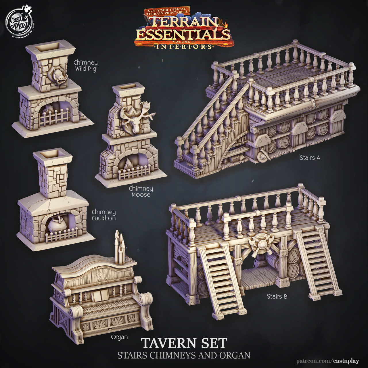 Tavern Set - Stairs, Chimneys, and Organ
