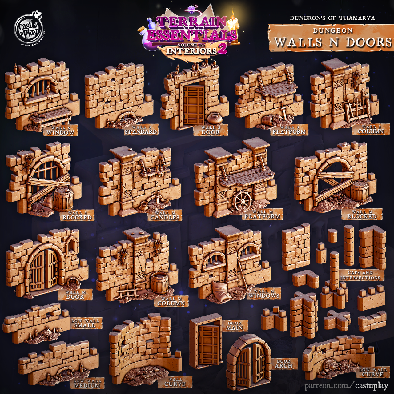 Thamarya Dungeon Walls & Doors Bundle
