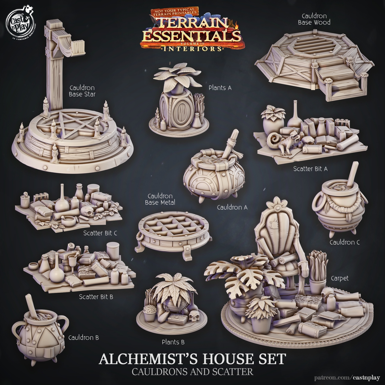 Alchemist's House Set - Cauldrons and Scatter