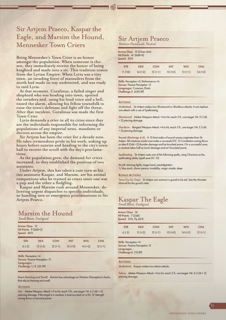 Town Criers of Mennesker City