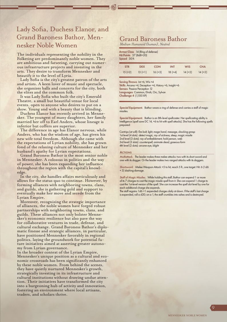 Noble Women of Mennesker City