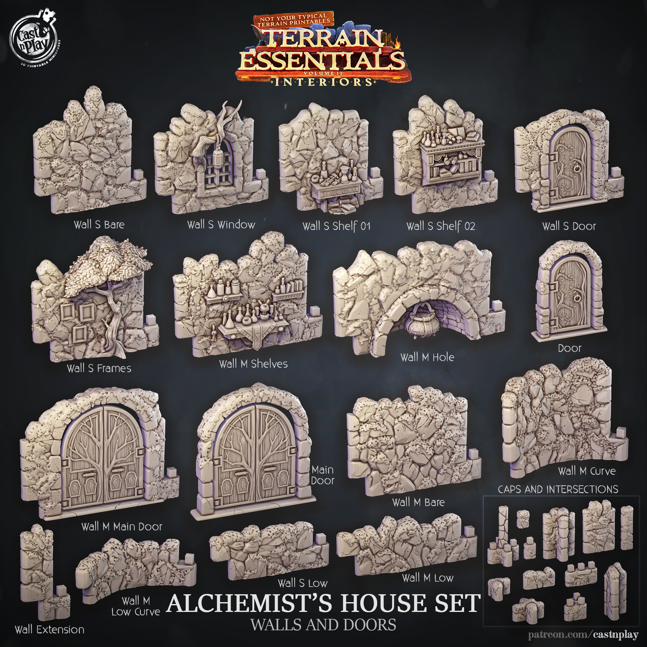 Alchemist's House Set - Walls and Doors