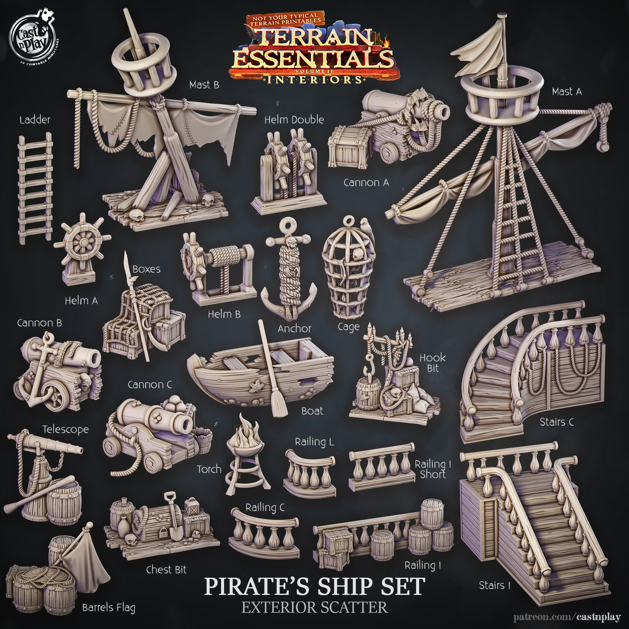 Pirate's Ship Set - Exterior Scatter