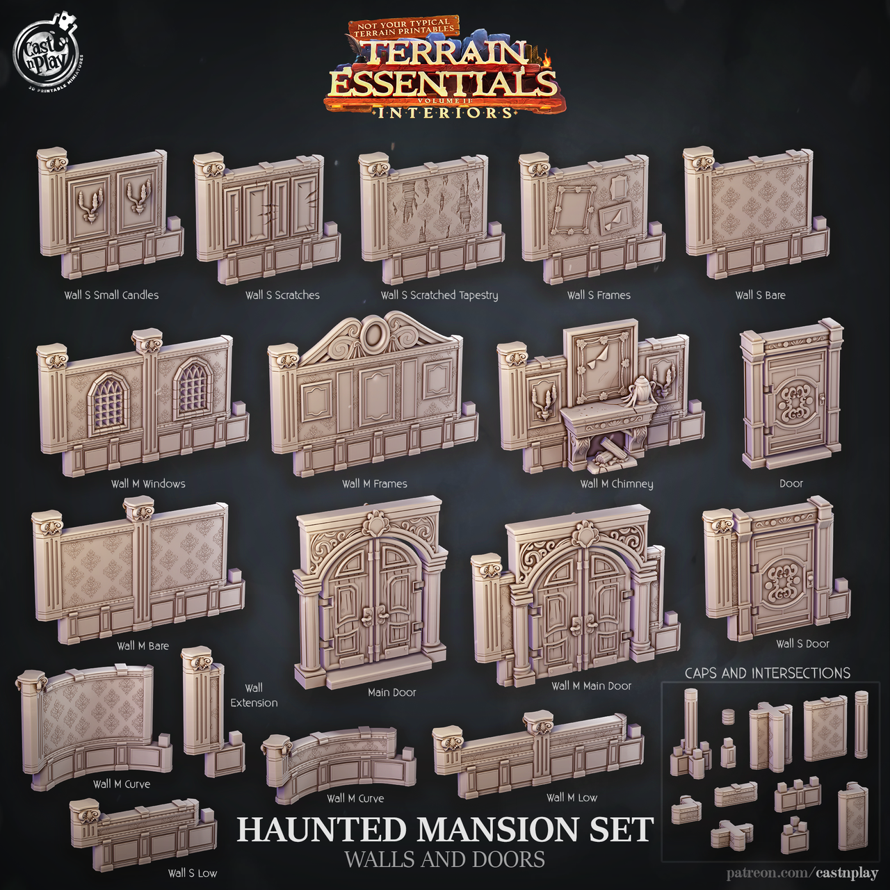 Haunted Mansion Set - Walls and Doors