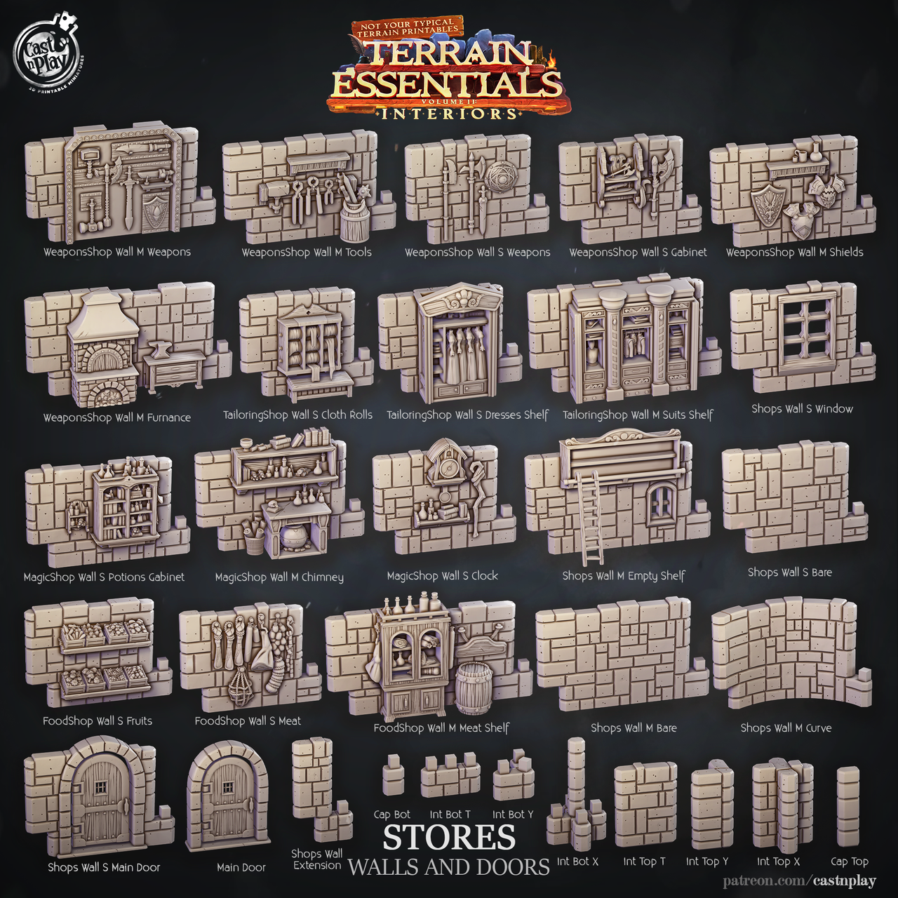 Stores Set - Walls and Doors