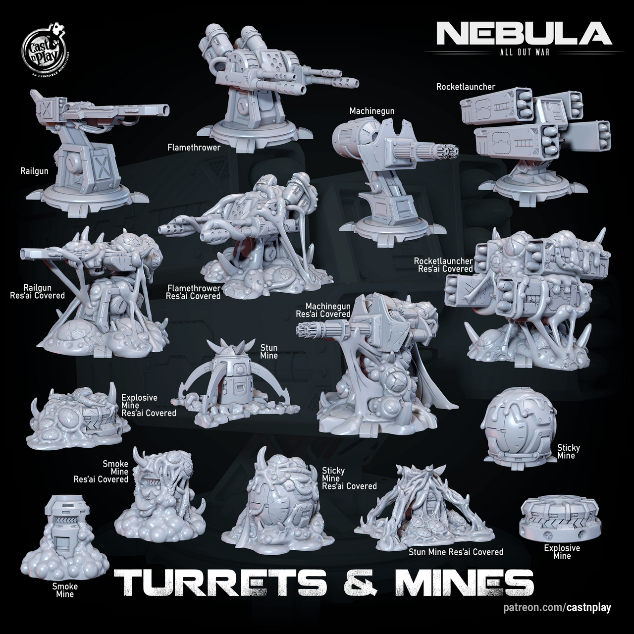 Tirerets Nebula - Mines & Turrets – Resinclad